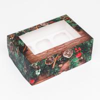 Упаковка на 6 капкейков с окном "Подарок для тебя", 25 х 17 х 10 см