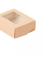 Коробка с окном, крафт 100х800х35мм