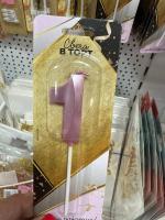 Свеча для торта, цифра «1», 11,5 х 2,3 см