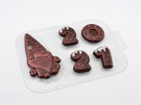 Пластиковая форма для шоколада Дед Мороз 2021