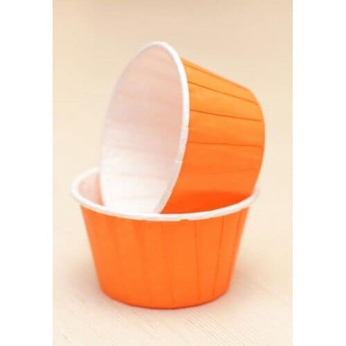 Формы бумажные "Маффин", 50х40 мм, 1 шт, с ламинацией (Оранжевые)