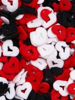Посыпка сердечки красные, белые, черные микс, 25 г
