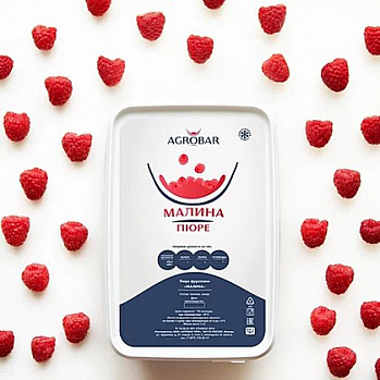 Пюре Малина Agrobar (Агробар) замороженное, 1000 гр