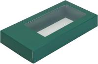 Коробка под дубайский шоколад с окном 155х75х25 мм (зеленая матовая)