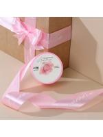 Лента атласная, подарочная упаковка, «С любовью», розовая, 4 см × 5 метров