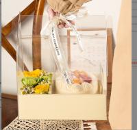 Коробка для дессертов и цветов (кремовая)