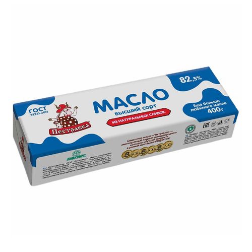 Пестравка  Масло традиционное 400г. 82,5%