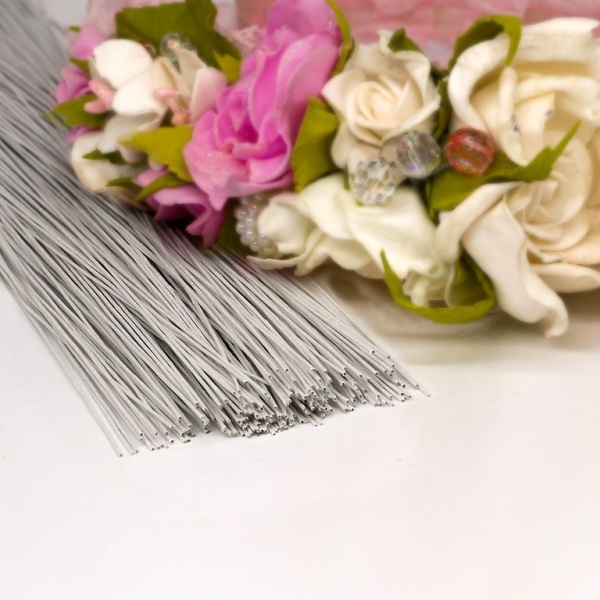 Флористическая проволока белая №30 (36 см) 50шт