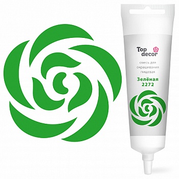 Смесь для окрашивания пищ. продуктов Top decor Зеленая, 100 гр
