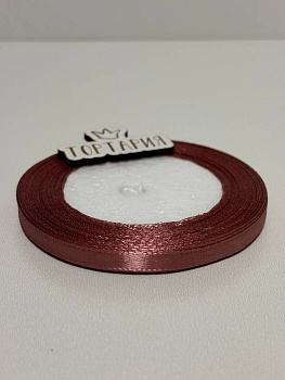 Лента атласная 6 мм (цвет №138 пурпурная роза) 22,7 метра