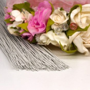 Флористическая проволока белая №26 (36 см) 5шт для вафельных бабочек