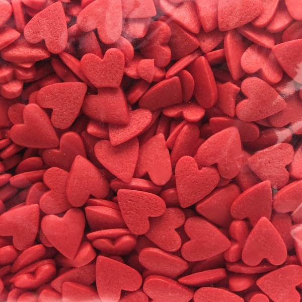 Кондитерская посыпка "Сердечки красные большие" 25 гр.