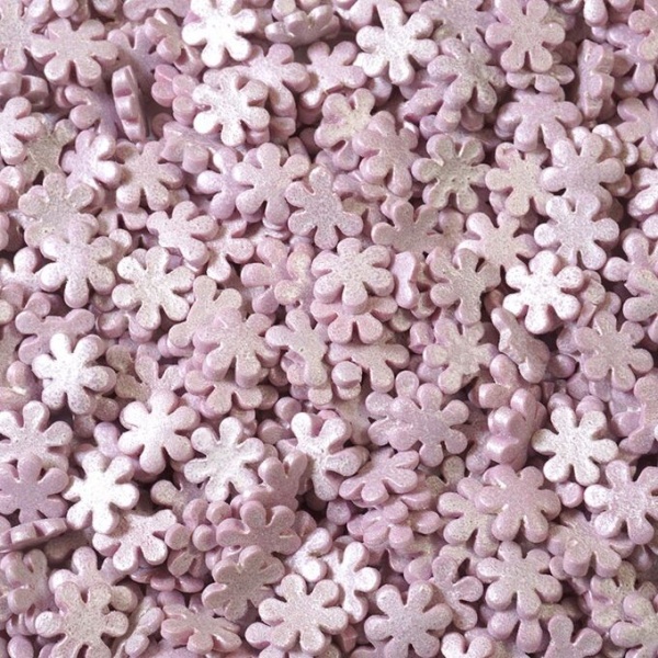 Посыпка кондитерская  декоративная "Снежинки сиреневые" 25 г.