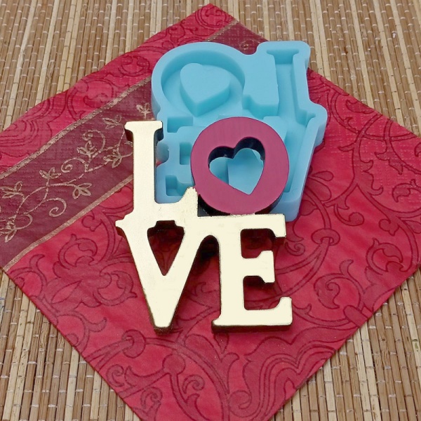 Силиконовая форма №1246 "LOVE" №3