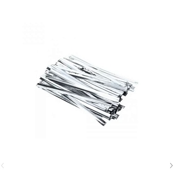 Твист лента (Серебро) 8 см для пакетиков 100 шт