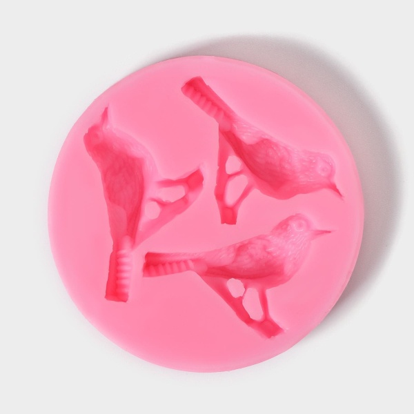 Молд силиконовый «Три птицы», 6,5×1,1 см