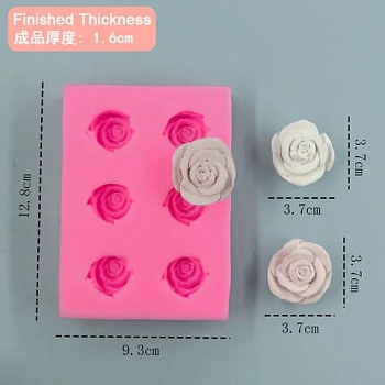 Силиконовый молд роза 6в1