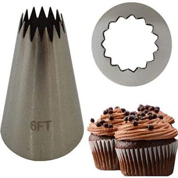 Насадка кондитерская № 6FT "Французская трубочка"