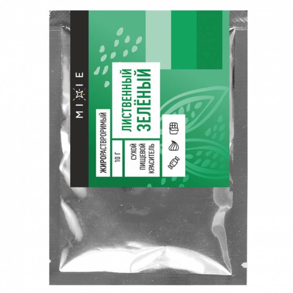 Краситель сухой MIXIE, жирорастворимый, Лиственный зелёный 10 г