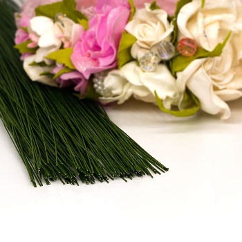 Флористическая проволока зеленая №30 (36 см) 50шт