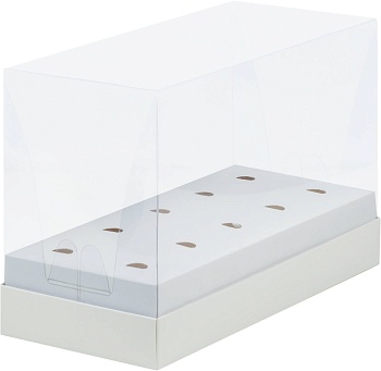 Коробка под кейк-попсы ПРЕМИУМ с пластиковой крышкой 240х110х160 мм