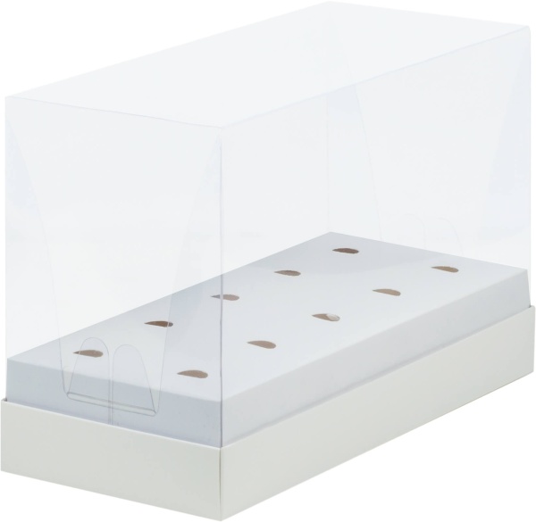 Коробка под кейк-попсы ПРЕМИУМ с пластиковой крышкой 240х110х160 мм