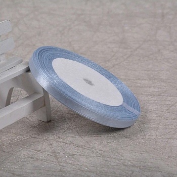 Лента атласная 6 мм (23 метра, цвет №59 серебряный)