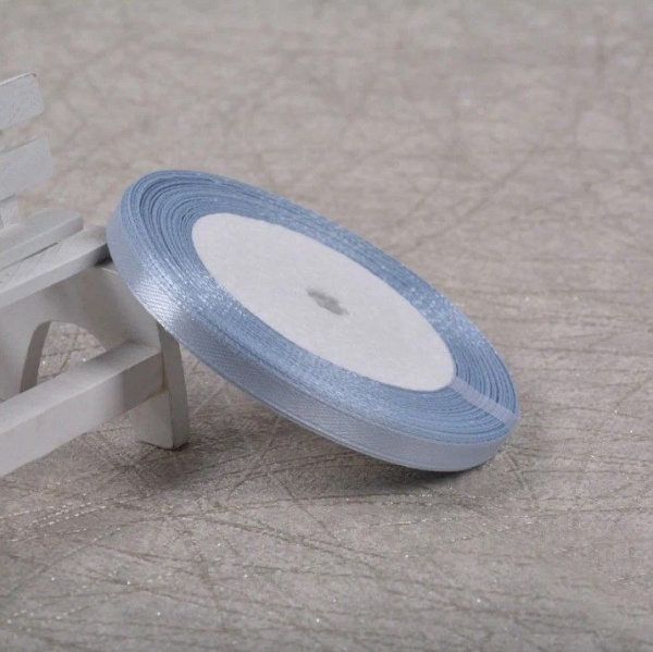Лента атласная 6 мм (23 метра, цвет №59 серебряный)