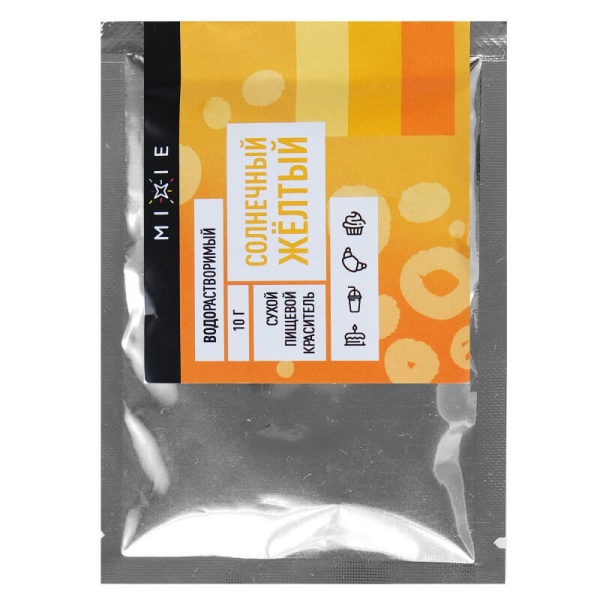 Краситель сухой MIXIE водорастворимый, Солнечный жёлтый, 10 г