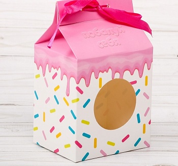 Упаковка для кондитерских изделий «Вкусный подарок», 8 × 10 × 16 см
