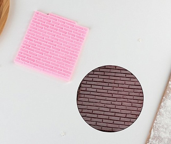 Молд «Кирпичная стена», 10×10 см