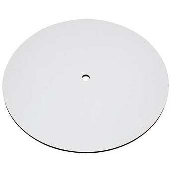 Подложка ЛХДФ d 12 см (белая) 3 мм, (Отверстие 12 мм)