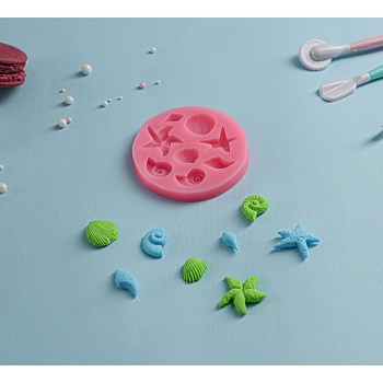 Молд Морские звёзды, силикон, d 8 см