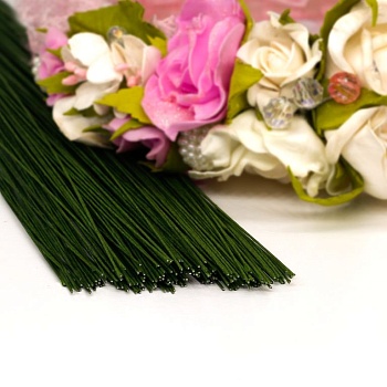 Флористическая проволока зеленая №26 (36 см) 5шт