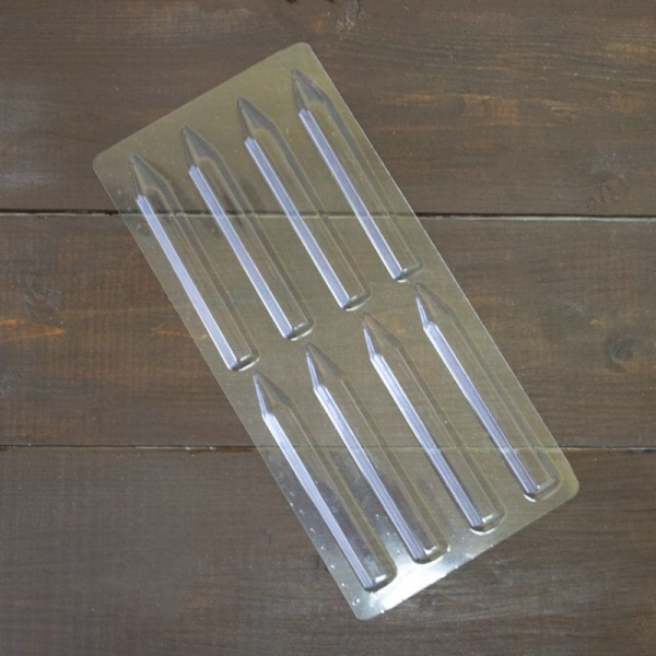 Форма пластиковая "Карандаши 8шт" Размер изделия: 11,8*1,5*1,2 см