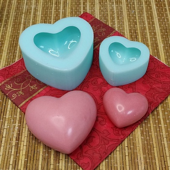 Силиконовая форма №296 "Сердце - объемное" 1шт