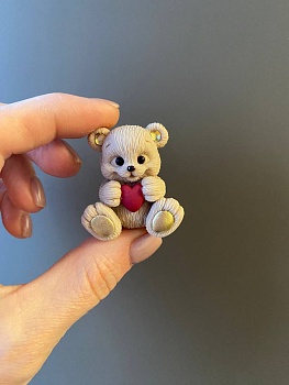 Мишка мини сердечко 2D