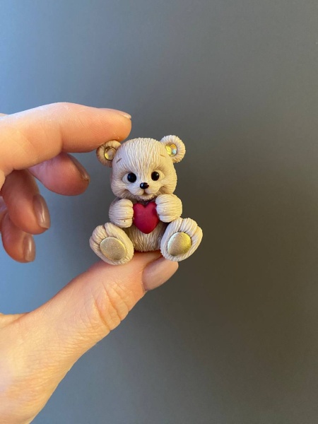 Мишка мини сердечко 2D