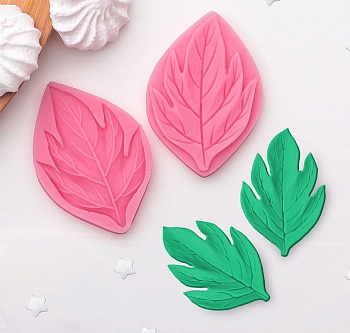 Силиконовый молд «Листва», 2 части, 7×4,5 см