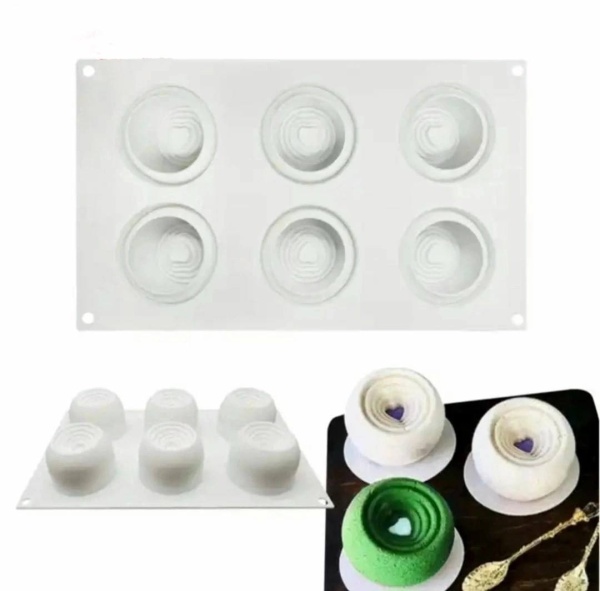 Форма для выпечки и муссовых десертов сердечко в центре 4*6,5см