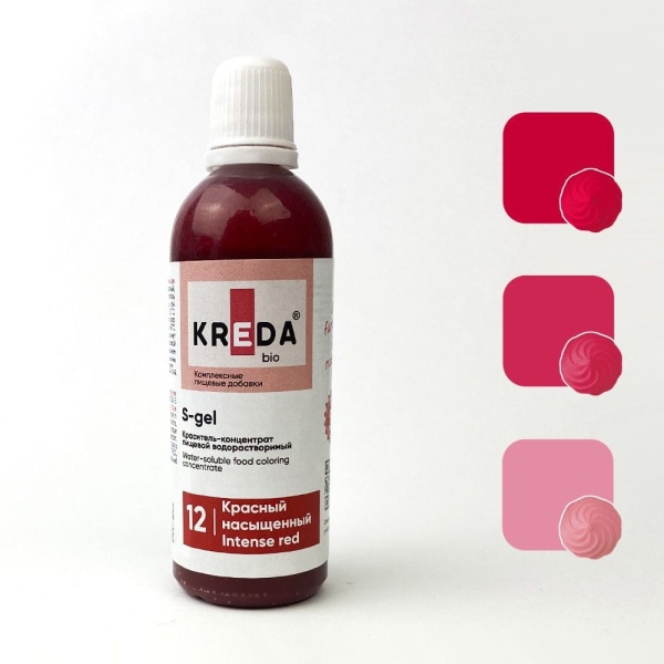 S-gel 12 красный насыщенный, концентрат универс. для окраш. (80мл) KREDA, компл. пищ. добавка (Без характеристики ПЩ)