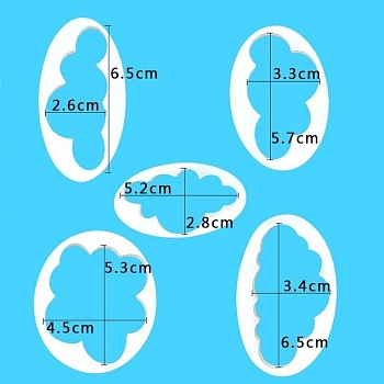 Набор вырубок «Облака» 5 шт