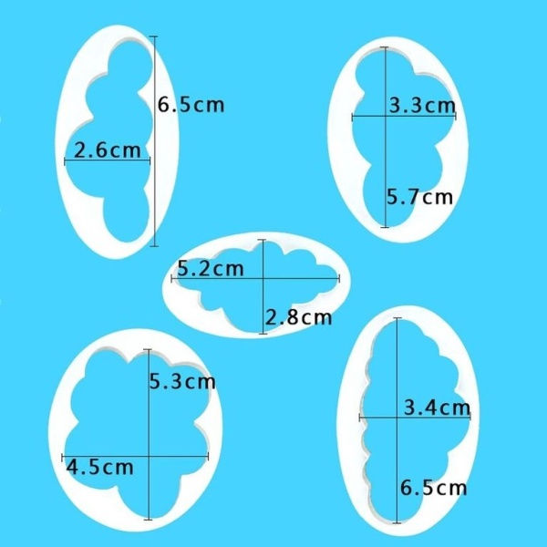 Набор вырубок «Облака» 5 шт