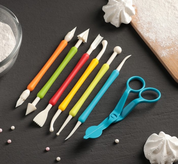 Набор для моделирования кондитерских украшений, 6 шт, щипцы для переноски украшений