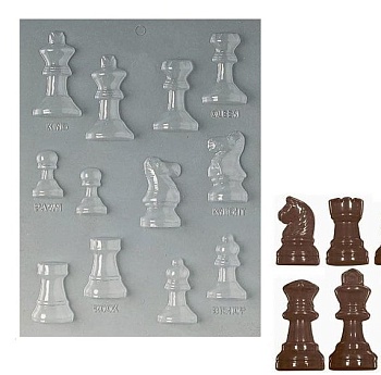 Пластиковая форма для шоколада шахматы