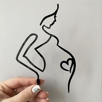 Украшение для торта «Силуэт женское счастье»