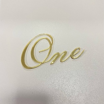 Топпер One без держателя 15 см (Золотой акрил)