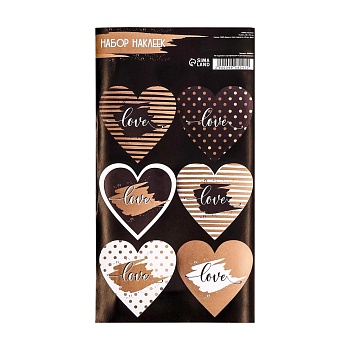 Наклейки для цветов и подарков "Love",  16х7,7 см