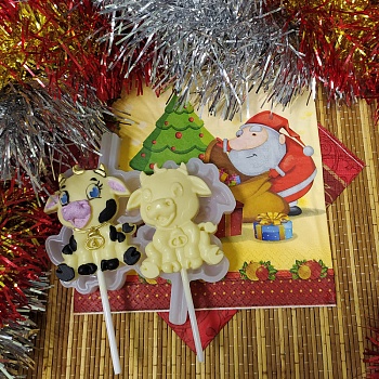 Силиконовая форма №471 "Веселый бычок"