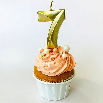 Свечи для торта, цифра 7 (золото, 5 см)